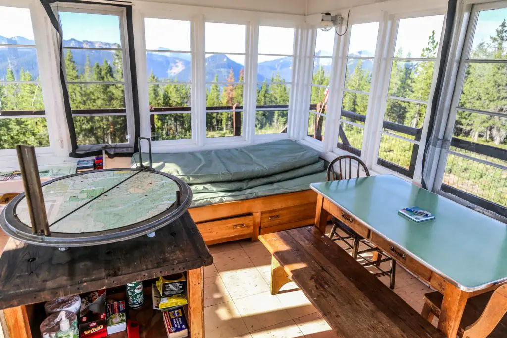 inside of surveyors lookout tower