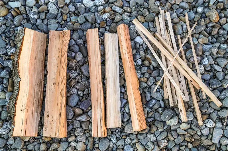 kindling and wood for campfire without lighter fluid