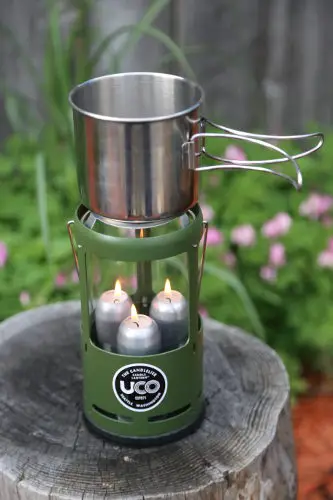 uco candle lantern heat up water